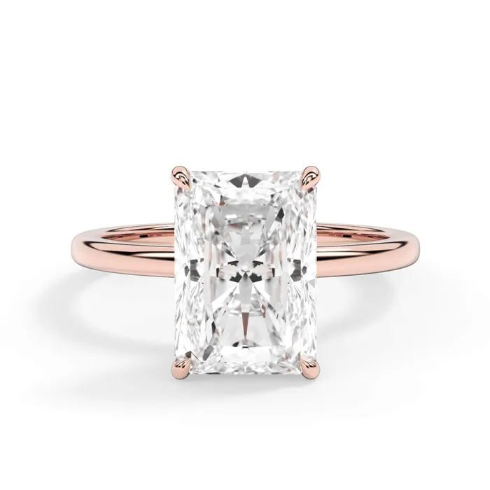 deBebians Rings Wrap Diamond Engagement Ring with Plain Band Yellow Wrap