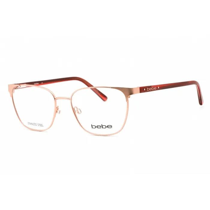 Earrings Bebe Bebe Womens Eyeglasses Rose Gold Rectangular Full Rim Frame Clear Lens BB5200 770 Earrings Bebe Bebe Womens Eyeglasses Rose Gold Rectangular Full Rim Frame Clear Lens BB5200 770