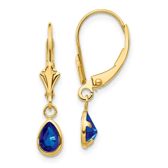 Earrings Jewelry 14k 6x4mm SeptemberSapphire Earrings