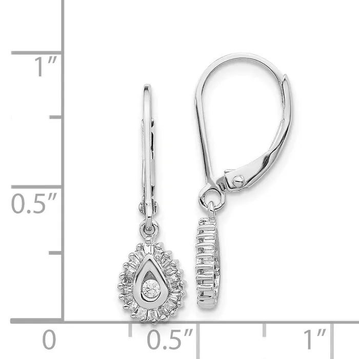 Earrings Jewelry 14k White Gold Diamond Leverback Earrings Earrings Jewelry 14k White Gold Diamond Leverback Earrings