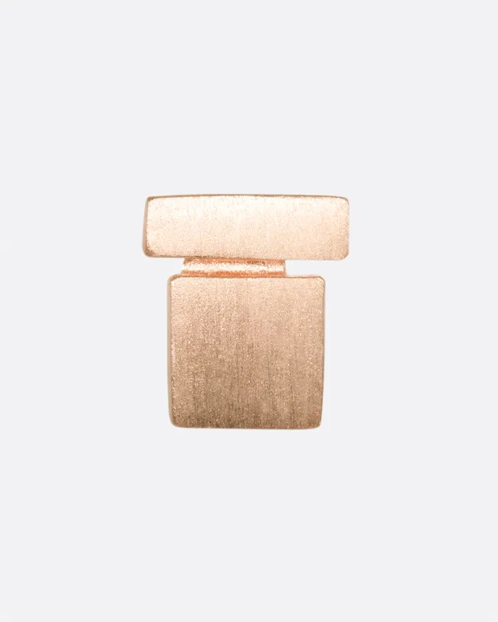 Earrings LORI LEVEN Rose Gold Square on a Bar Stud