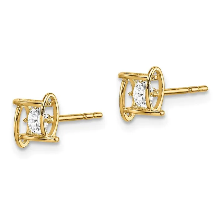 Earrings Madi K Kids 14k CZ Square Post Earrings Jewelry Earrings Madi K Kids 14k CZ Square Post Earrings Jewelry