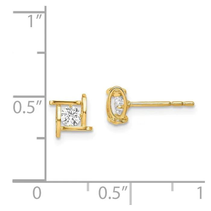 Earrings Madi K Kids 14k CZ Square Post Earrings Jewelry Earrings Madi K Kids 14k CZ Square Post Earrings Jewelry