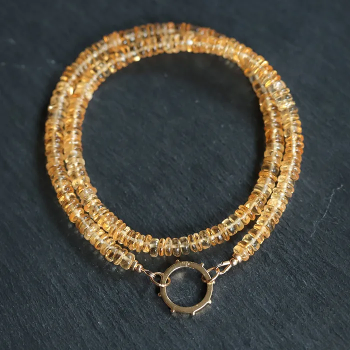 Earthly Abundance Necklaces Citrine Carabiner Necklace