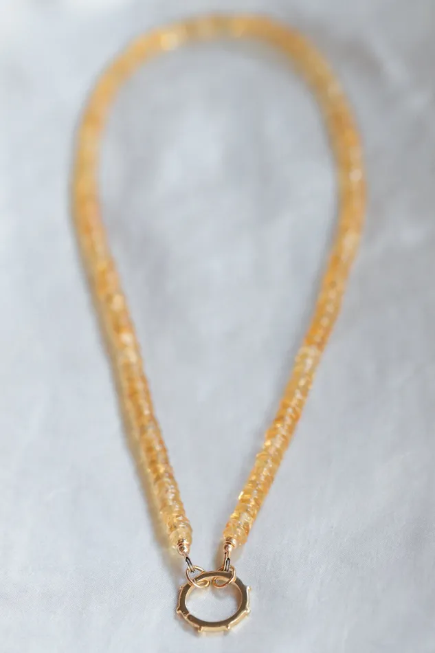 Earthly Abundance Necklaces Citrine Carabiner Necklace