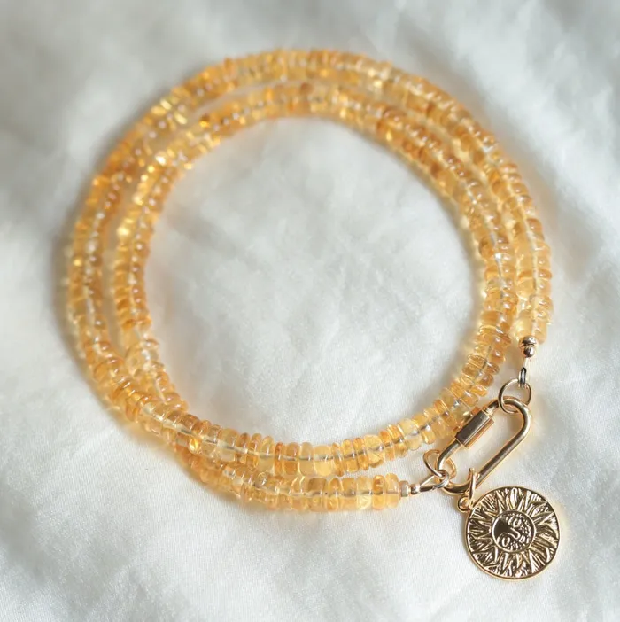 Earthly Abundance Necklaces Citrine Carabiner Necklace