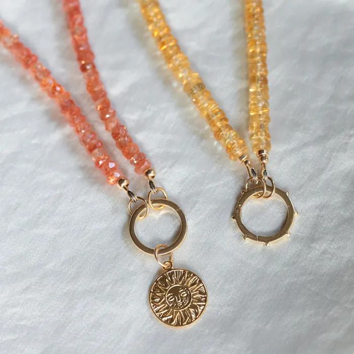 Earthly Abundance Necklaces Citrine Carabiner Necklace