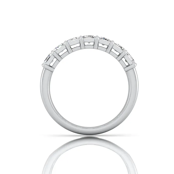 Emerald Cut Lab Grown Diamond Seven Stone Band 210cttw deBebians Rings