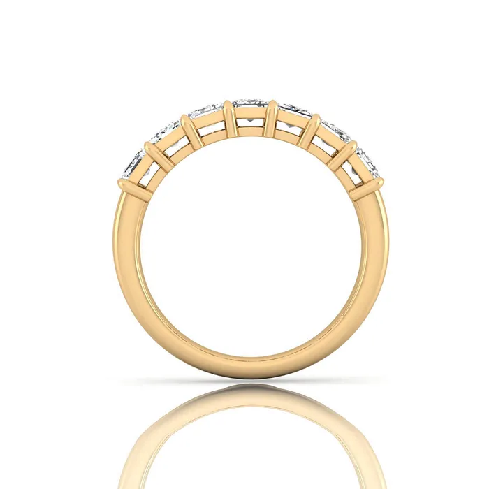 Emerald Cut Lab Grown Diamond Seven Stone Band 210cttw deBebians Rings