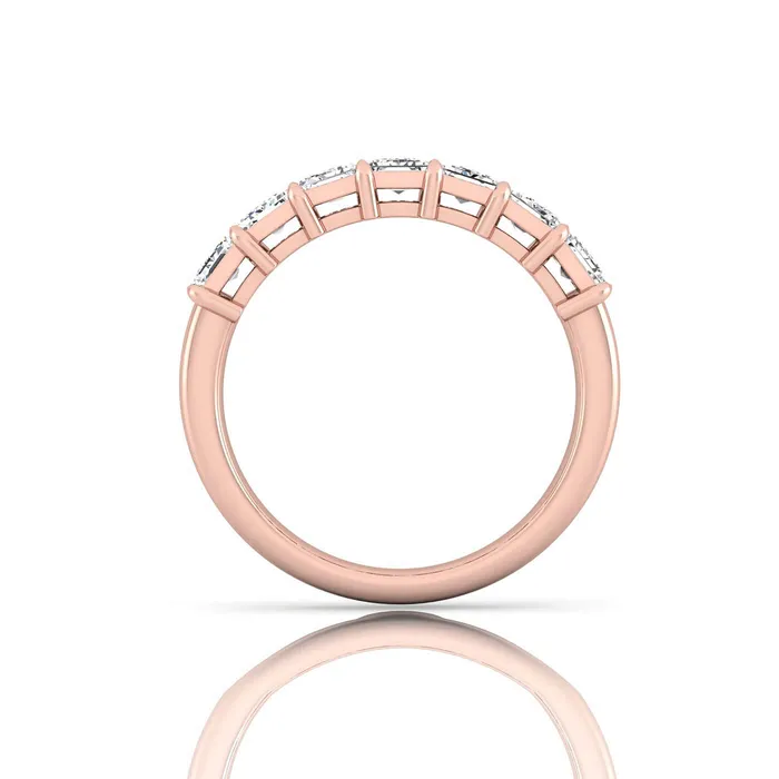 Emerald Cut Lab Grown Diamond Seven Stone Band 210cttw deBebians Rings