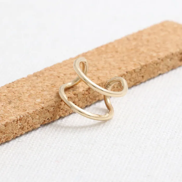 from J Shop Earrings Double Wire Ear Cuff