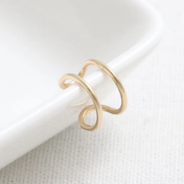 from J Shop Earrings Double Wire Ear Cuff