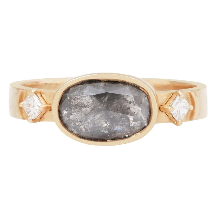 Gray Diamond Moon Totem Ring Celine DAoust Rings
