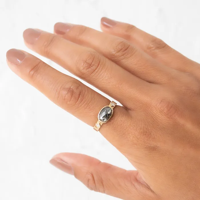 Gray Diamond Moon Totem Ring Celine DAoust Rings