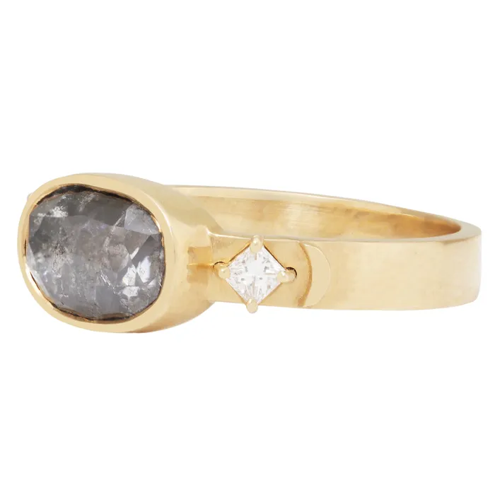 Gray Diamond Moon Totem Ring Celine DAoust Rings