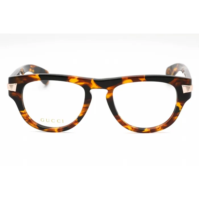 Gucci Rings Gucci Mens Eyeglasses Havana Plastic Oval Full Rim Frame Clear Lens GG1519O 002