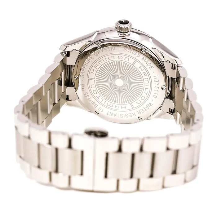 Hamilton Bracelets Hamilton H37511131 Mens Jazzmaster Seaview Black Dial Steel Bracelet Watch