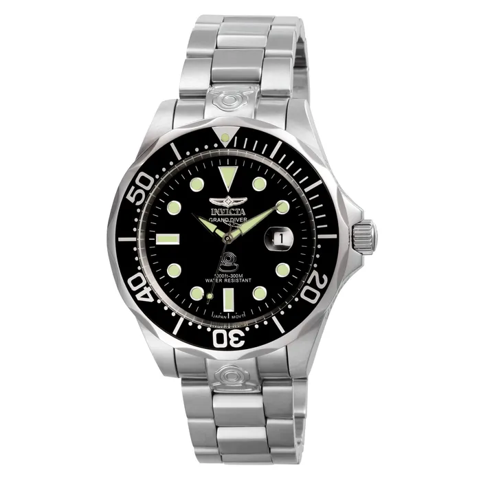 Invicta 3044 Mens Stainless Steel Bracelet Automatic Grand Diver Black Watch Invicta Bracelets Invicta 3044 Mens Stainless Steel Bracelet Automatic Grand Diver Black Watch Invicta Bracelets