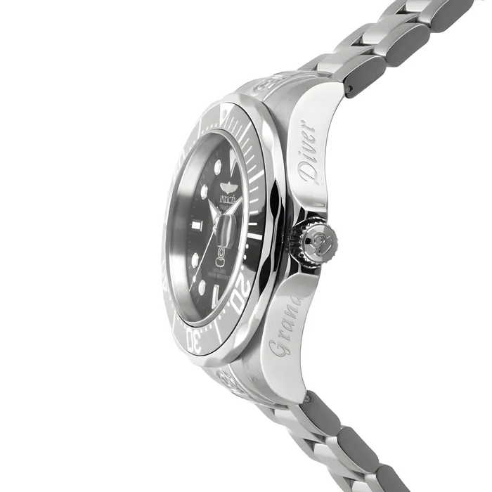Invicta 3044 Mens Stainless Steel Bracelet Automatic Grand Diver Black Watch Invicta Bracelets