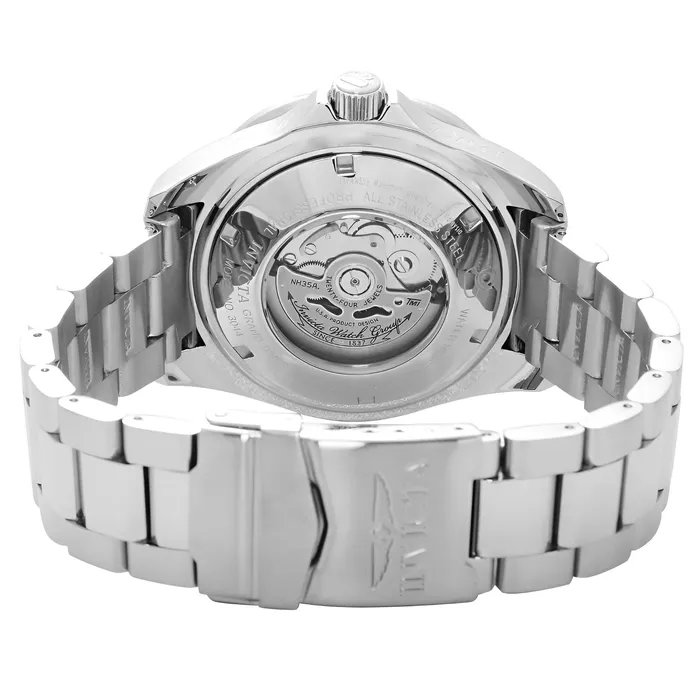 Invicta 3044 Mens Stainless Steel Bracelet Automatic Grand Diver Black Watch Invicta Bracelets
