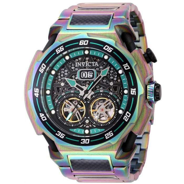 Invicta Bracelets Invicta Mens Automatic Watch JM Correa Iridescent and Black Steel Bracelet 43807 Invicta Bracelets Invicta Mens Automatic Watch JM Correa Iridescent and Black Steel Bracelet 43807