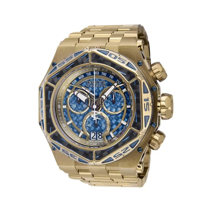 Invicta Bracelets Invicta Mens Chrono Watch Reserve Carbon Hawk Khaki and Blue Case Bracelet 38927 Invicta Bracelets Invicta Mens Chrono Watch Reserve Carbon Hawk Khaki and Blue Case Bracelet 38927