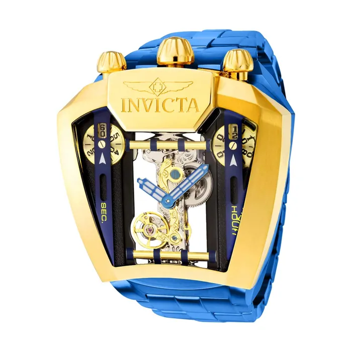 Invicta Bracelets Invicta Mens Mechanical Watch Speedway Black Skeleton Dial Blue Bracelet 35458 Invicta Bracelets Invicta Mens Mechanical Watch Speedway Black Skeleton Dial Blue Bracelet 35458