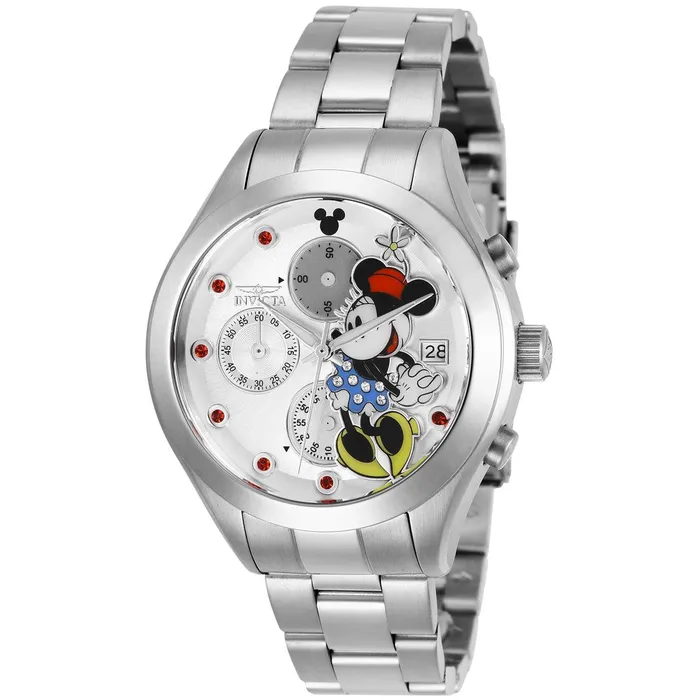 Invicta Bracelets Invicta Womens Chronograph Watch Disney Minnie Mouse Quartz Silver Bracelet 27401 Invicta Bracelets Invicta Womens Chronograph Watch Disney Minnie Mouse Quartz Silver Bracelet 27401