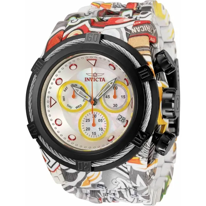 Invicta Invicta Mens Quartz Watch Bolt Chronograph Mother of Pearl Dial Bracelet 34714 Bracelets Invicta Invicta Mens Quartz Watch Bolt Chronograph Mother of Pearl Dial Bracelet 34714 Bracelets