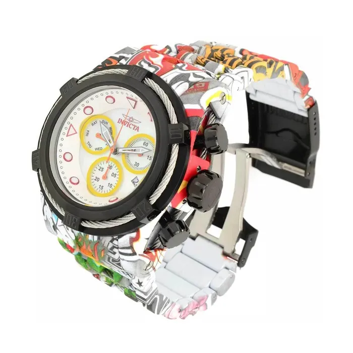 Invicta Invicta Mens Quartz Watch Bolt Chronograph Mother of Pearl Dial Bracelet 34714 Bracelets Invicta Invicta Mens Quartz Watch Bolt Chronograph Mother of Pearl Dial Bracelet 34714 Bracelets