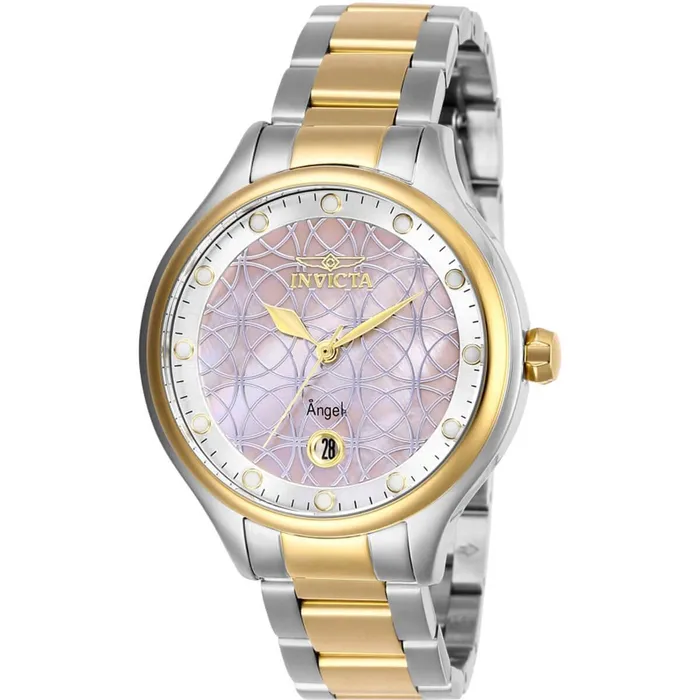 Invicta Invicta Womens Quartz Watch Angel Pink Oyster and Silver Tone Dial Bracelet 27766 Bracelets Invicta Invicta Womens Quartz Watch Angel Pink Oyster and Silver Tone Dial Bracelet 27766 Bracelets