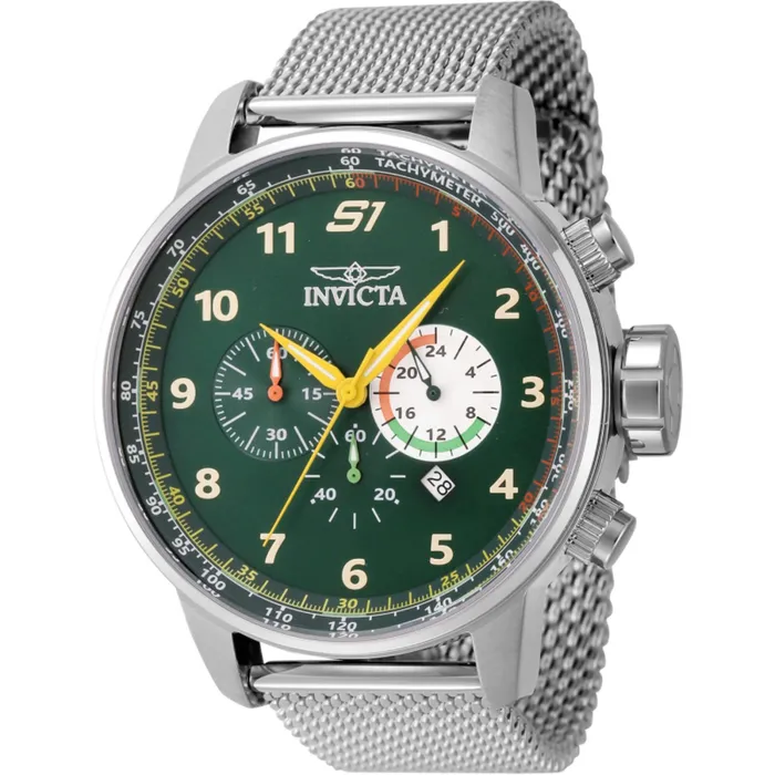 Invicta Mens Watch S1 Rally Chrono Antique Silver and Green Dial Bracelet 44948 Invicta Bracelets Invicta Mens Watch S1 Rally Chrono Antique Silver and Green Dial Bracelet 44948 Invicta Bracelets