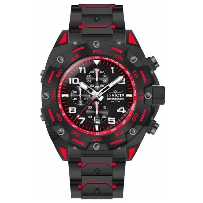 Invicta Mens Watch Sea Monster Chronograph Black and Red Dial Bracelet 37667 Invicta Bracelets Invicta Mens Watch Sea Monster Chronograph Black and Red Dial Bracelet 37667 Invicta Bracelets