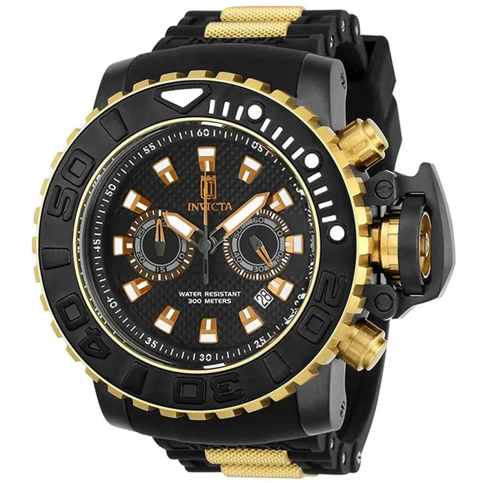 Invicta Rings Invicta Mens Chrono Watch Jason Taylor Two Tone Black and Yellow Gold Strap 23719 Invicta Rings Invicta Mens Chrono Watch Jason Taylor Two Tone Black and Yellow Gold Strap 23719