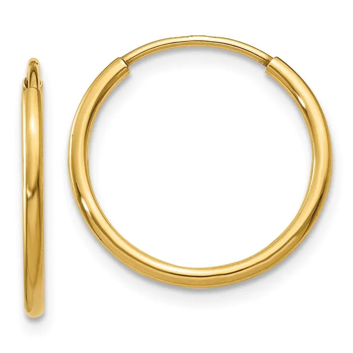 Jewelry Earrings 14k 125mm Endless Hoop Earring