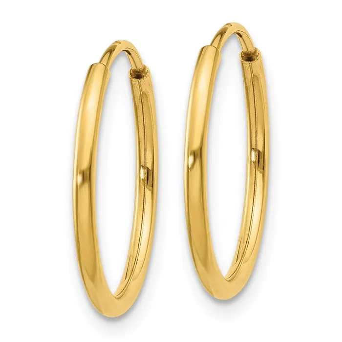 Jewelry Earrings 14k 125mm Endless Hoop Earring Jewelry Earrings 14k 125mm Endless Hoop Earring