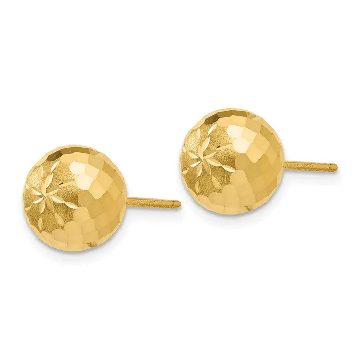Jewelry Earrings 14k 9mm Diamondcut Mirror Ball Post Earrings Jewelry Earrings 14k 9mm Diamondcut Mirror Ball Post Earrings