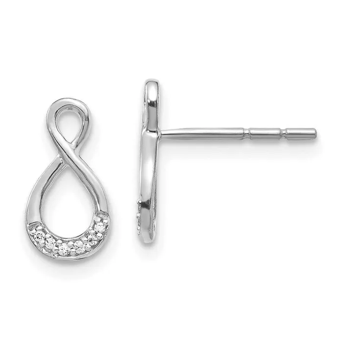 Jewelry Earrings 14k White Gold Diamond Post Earrings