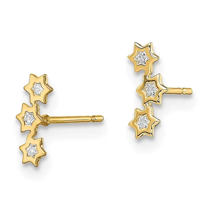 Jewelry Earrings Madi K Kids 14k Stars CZ Earrings Jewelry Earrings Madi K Kids 14k Stars CZ Earrings