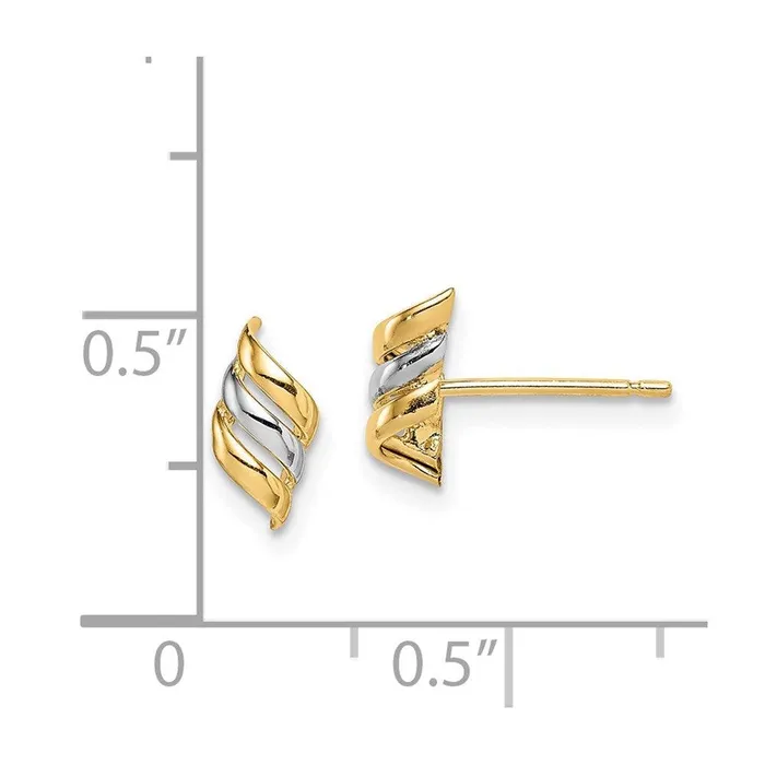 Jewelry Earrings Madi K Kids 14k wRhodium Swirl Post Earrings Jewelry Earrings Madi K Kids 14k wRhodium Swirl Post Earrings
