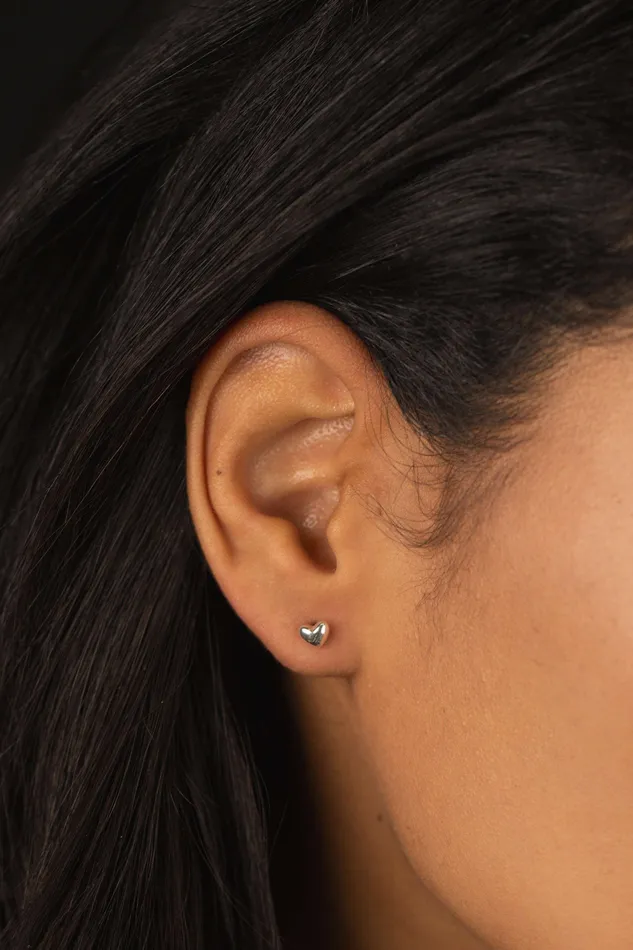 Kty Earrings Little Heart Stud Earrings Silver