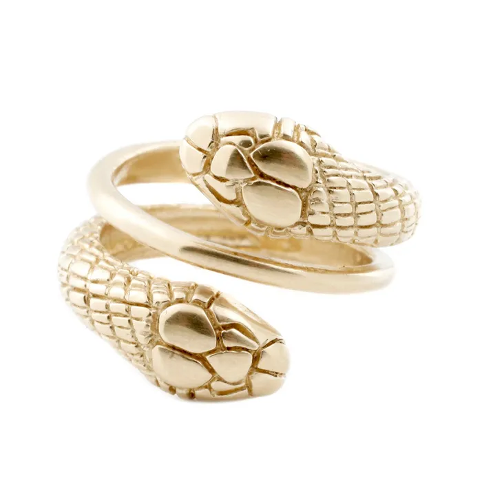 Katrina LaPenne Gold Double Snake Ring Rings