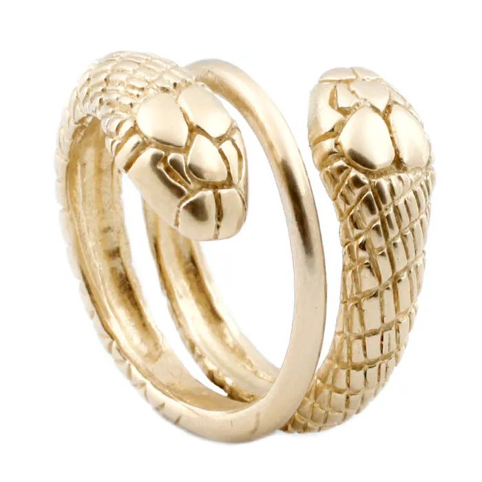 Katrina LaPenne Gold Double Snake Ring Rings