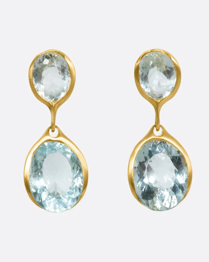 KIKA ALVARENGA Earrings Aquamarine Duplo Earrings