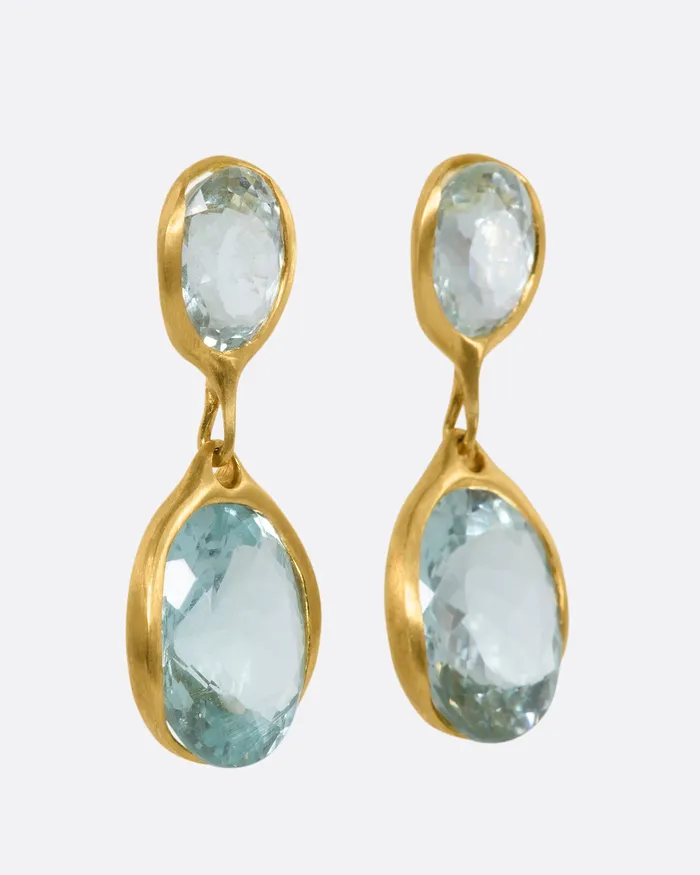 KIKA ALVARENGA Earrings Aquamarine Duplo Earrings