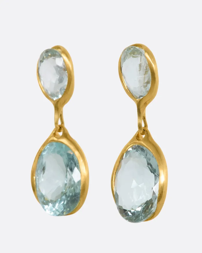 KIKA ALVARENGA Earrings Aquamarine Duplo Earrings