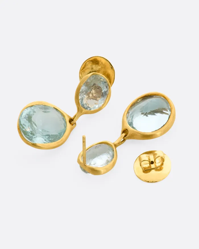 KIKA ALVARENGA Earrings Aquamarine Duplo Earrings