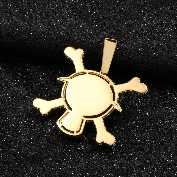 King Crossbone Pirate Skull Pendant VVS Jewelry Necklaces