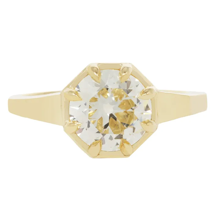 Lauren Wolf Jewelry Rings Gilded Diamond Octagon Ring