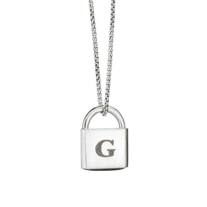 Lock Cremation Necklace in Sterling Silver closebymejewelry Necklaces